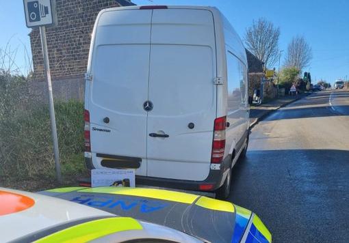 The van, pulled over in Killamarsh, was seized.