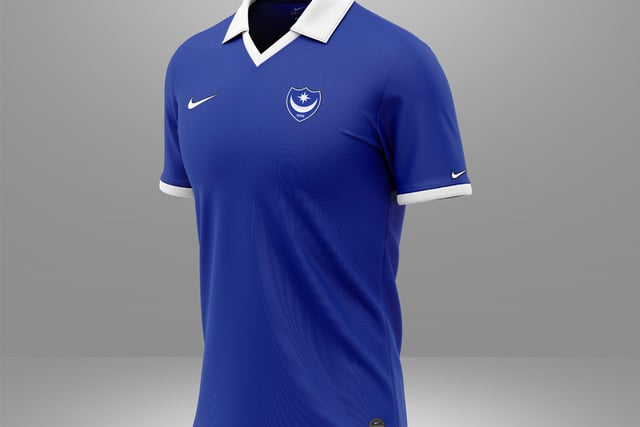 A very retro look to this home kit with a the white pointed collar and a 70s look