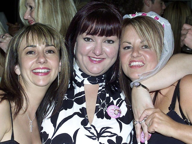 Having a good time were Lisa, Jayne and Tracy
