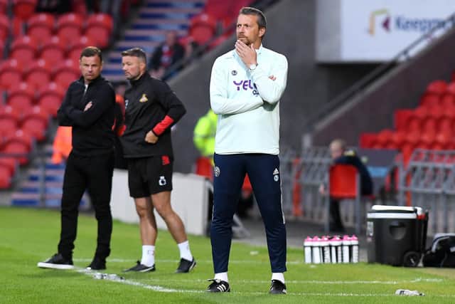Sheffield United manager Slavisa Jokanovic on the touchline during the Blades friendly match at Doncaster Rovers. Andrew Roe/AHPIX LTD