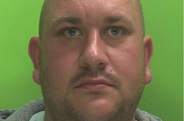 Liam Brown, 32, formerly of Serlby Rise, Nottingham, was jailed for 18 months, after he pleaded guilty to two breaches of a restraining order and dangerous driving.