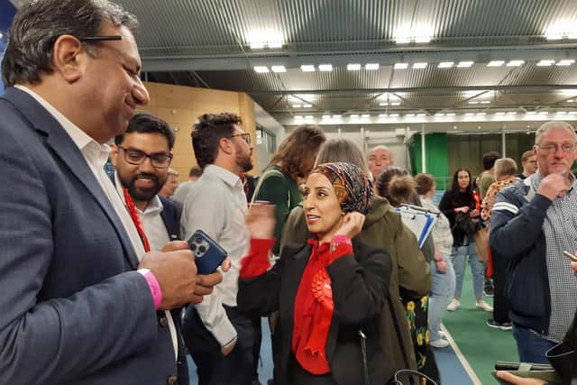 New Sheffield Central Labour MP Abtisam Mohamed is congratulated by her supporters at the general election (July 4, 2024). Picture: Julia Armstrong, LDRS