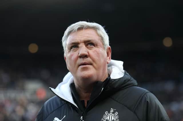 NEWCASTLE UPON TYNE, ENGLAND - FEBRUARY 29: Steve Bruce, Manager of Newcastle United looks on prior to the Premier League match between Newcastle United and Burnley FC at St. James Park on February 29, 2020 in Newcastle upon Tyne, United Kingdom. (Photo by Ian MacNicol/Getty Images)
