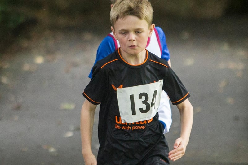 Connor Davidson won the Hawick News Trophy for finishing first in the U11 and U13 boys' race at the town's Wilton Lodge Park