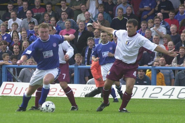 Luke Beckett was one of Chesterfield's goalscorers in their 4-0 hammering of Mansfield in September 2000.