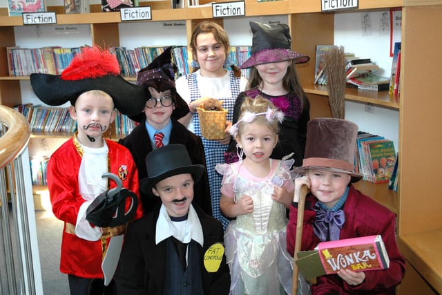 Pupils from St Michael's RC Primary School dressed as their favourite book characters for Children In Need in 2004.