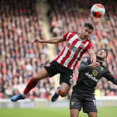 Sheffield United's George Baldock is roared on by another packed house at Bramall Lane: Alistair Langham/Sportimage