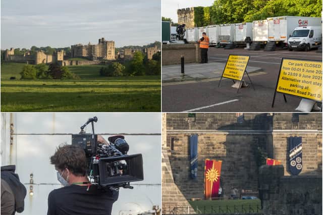 Filming at Alnwick Castle. Picture: Jane Coltman