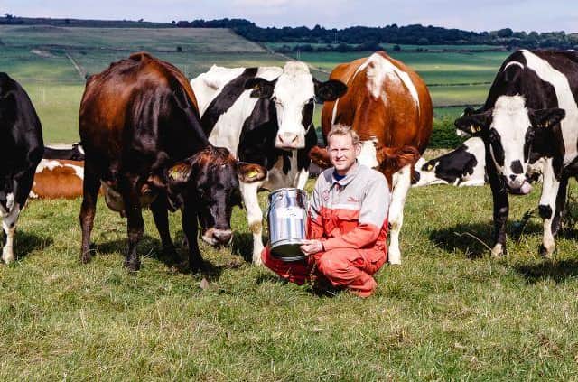 Working with local dairy farm, Our Cow Molly, the University has invested in 70 stainless steel milk churns which can each hold 20 pints of milk.  Eddie Andrew, Director of Our Cow Molly.