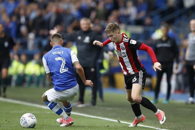 David Brooks bamboozles Sheffield Wednesday's Jack Hunt during the Sheffield derby at Hillsborough.