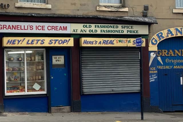 Granelli's sweet shop on Broad street, Sheffield.
