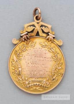 Harry Johnson senior’s 1902 medal is in 15carot gold and inscribed SUFC, WH Johnson, winner, English Cup.