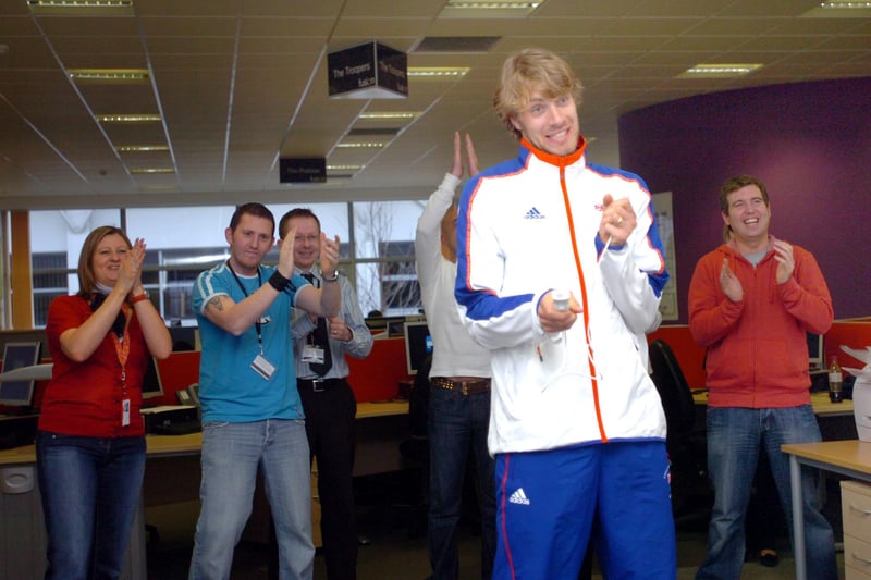 Another look at Olympic long jumper Chris Tomlinson on his visit to Fusion in Peterlee in 2009. Does this bring back happy memories?