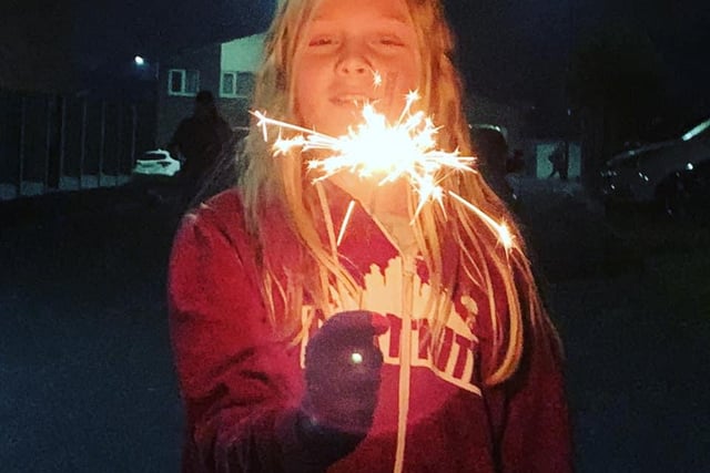 Sharon Pearson and her family also loved sparklers.