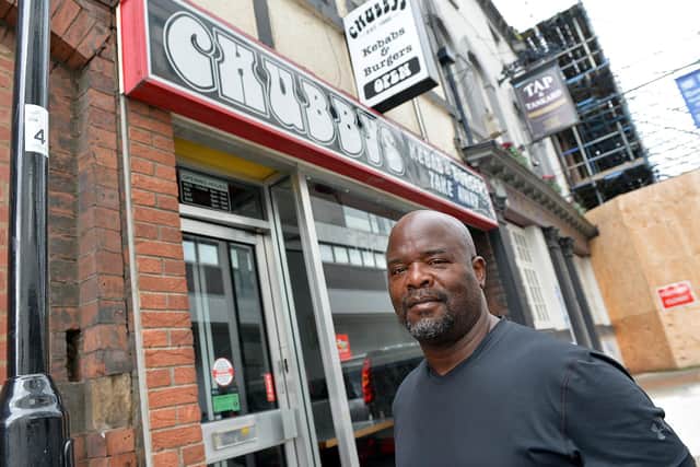 Star reporter Errol Edwards outside Sheffield's legendary takeaway Chubbys, which is to close.
