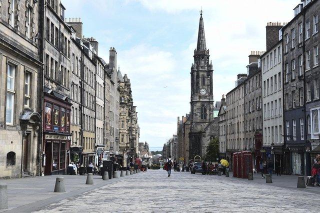 The High Street in the heart of Edinburgh's Old Town. The natural sweep and ancient architecture here often served as an inspiration for Scott's novels. It is from here that Dr Lucy Wood will read a description of Edinburgh from The Abbot.