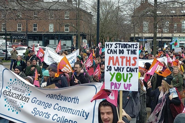 The rally had a huge representation from educators, particularly from the NEU and the UCU.
