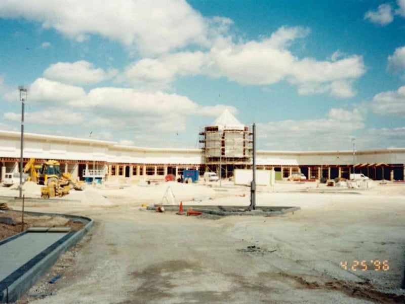 The site under construction.