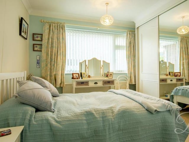 The master bedroom does not disappoint. It boasts built-in wardrobes, a carpeted floor, central-heating radiator and window to the front of the property.