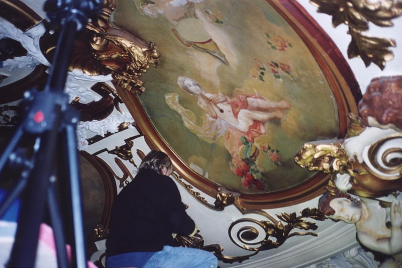 Buxton Opera House's painted ceiling in 2001