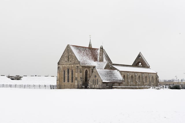 The Garrison Church covered in snow in March 2018. Picture: Keith Woodland
