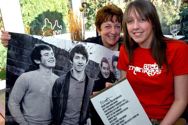 Arctic Monkeys fan Sarah Hatfield, of Mexborough, and her mum Julie Hatfield, who accompanied her to the group's gig in Chicago in 2006