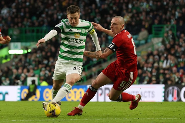 Brown challenges the man he passed on the captain’s armband to following his decision to leave Parkhead