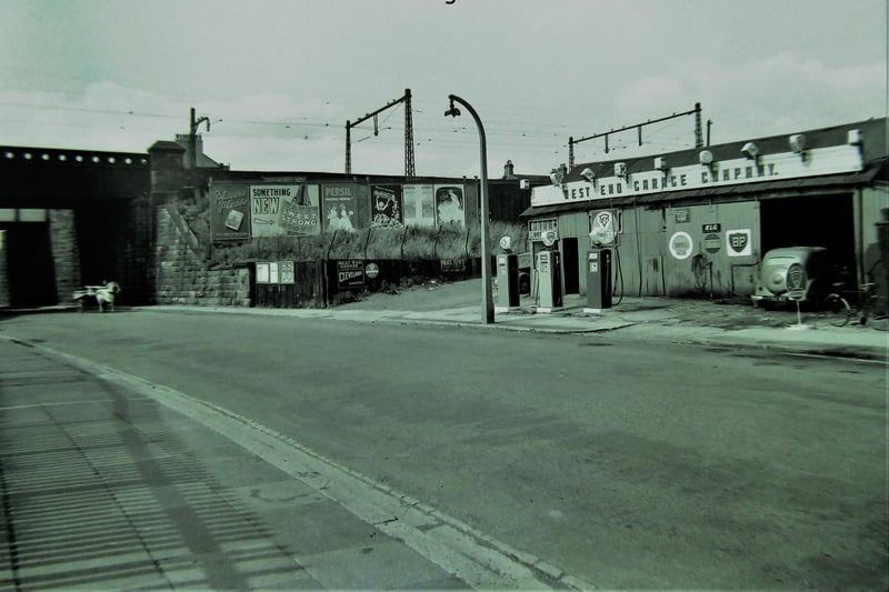 West End Garage in a photo believed to have been taken in 1950.