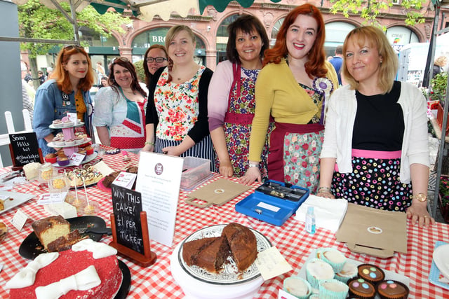 Sheffield Food Fair 2016 held in the Peace Gardens. Pictured are the Seven Hills WI