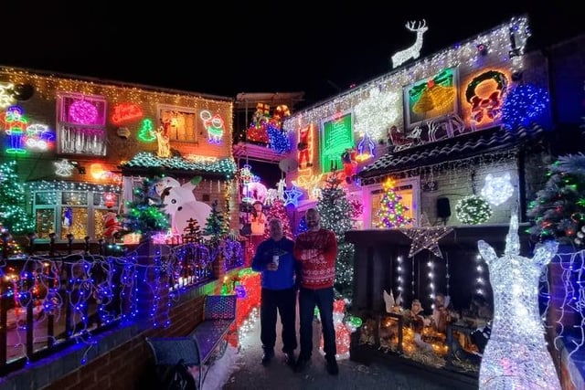 The amazing Christmas lights display on Lyons Street in Pitsmoor, Sheffield, was created by Stephen Darby and Richard Layne to raise money for The Sick Children's Trust