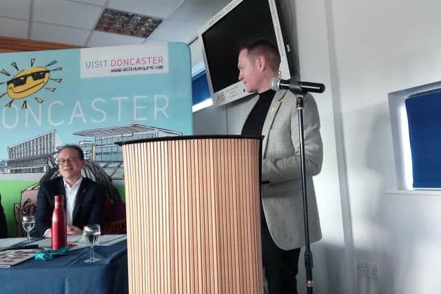 Welcome to Yorkshire's James Mason speaks in Doncaster