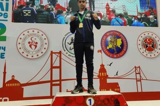 Ali Hussain won European gold for Muay Thai earlier this year.