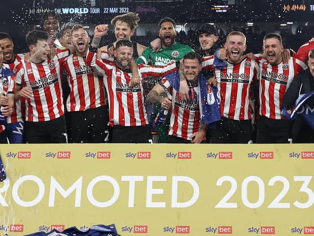 Sheffield United are heading back to the Premier League after winning promotion from the Championship: Darren Staples / Sportimage
