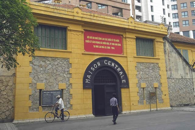 The entrance to the former Hanoi prison,  named by American prisoners of war in the Vietnam War as the 'Hanoi Hilton'