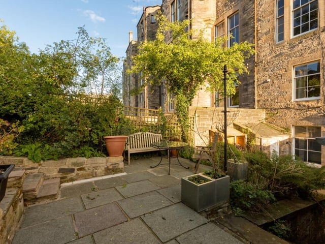 Patio area in rear garden.