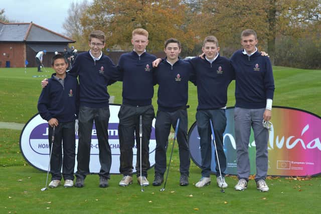 Hallamshire Juniors pictured in 2015. From left to right is Louie Hinchliffe, Alex Fox, Tom Bradley, Alex Fitzpatrick, Barclay Brown and Tom Naylor.