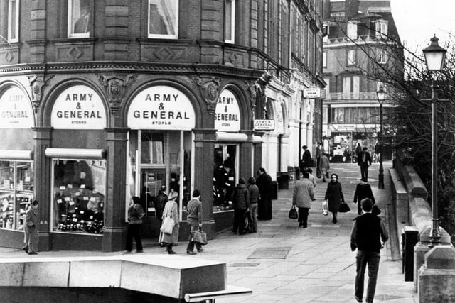 The Army & General Stores, St. Paul's Parade, Sheffield... 1980