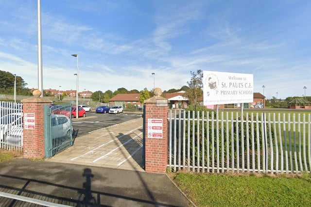 St Paul's CofE Primary School on Waterworks Road in Ryhope was given an outstanding rating after a full Ofsted report in 2018.
