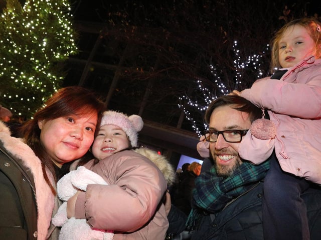 Helen Eden with Amelia, 3, and Richard Denham with Eva, 4. Picture: Chris Moorhouse (251121-56).