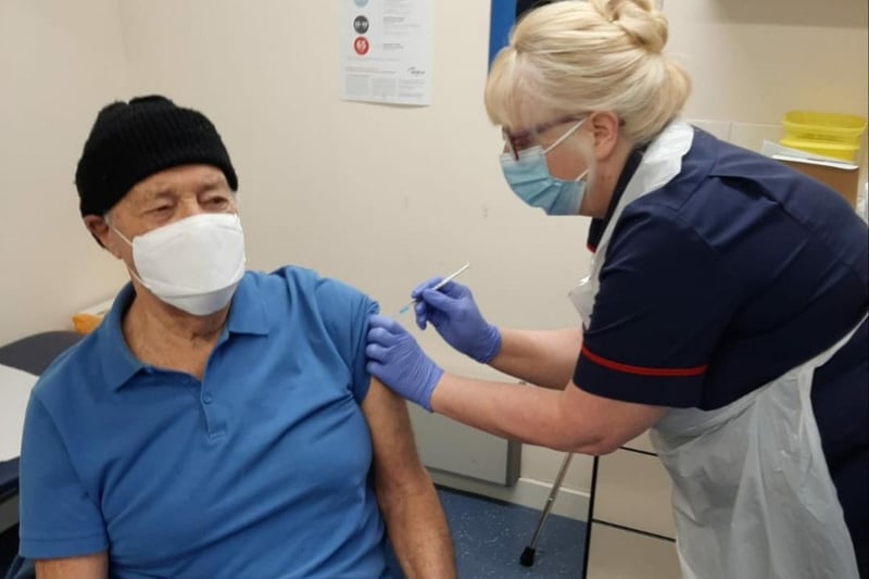 In January 2021, Chapel-en-le-Frith's Thornbrook Surgery became the first community vaccine hub in the borough to begin immunising locals. Thornbrook Nurse Trisha Longden gives the first vaccine