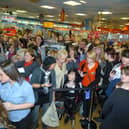 Fans wait to meet Gok Wan as he signs copies his new book at WH Smiths, Meadowhall.    7 November 2009