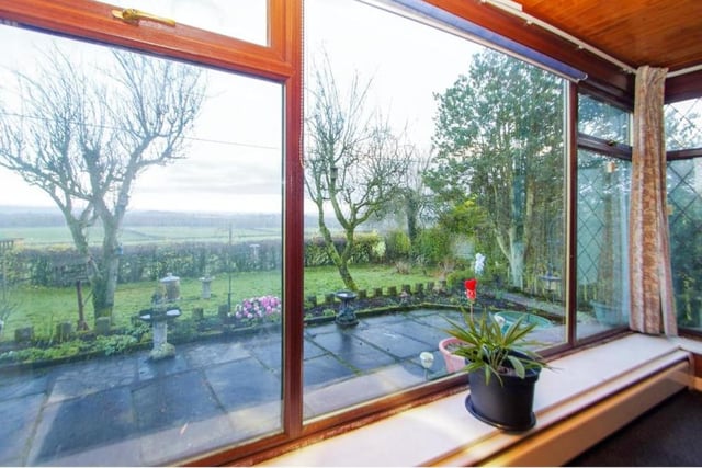 Staying in the dining area, this is the amazing view of rural Derbyshire from the large window in the garden room at the rear. Lean back in your rocking chair and behold!