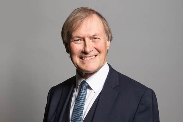 David Amess, Conservative MP for Southend West, who has reportedly been stabbed 'multiple times' during an event in his local constituency in Leigh-on-Sea in Essex (Photo by Richard TOWNSHEND / UK PARLIAMENT / AFP)