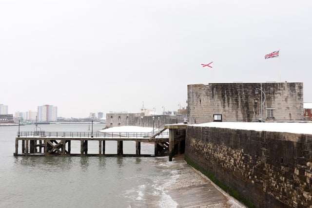 Old Portsmouth covered in snow in March 2018. Picture Credit: Keith Woodland