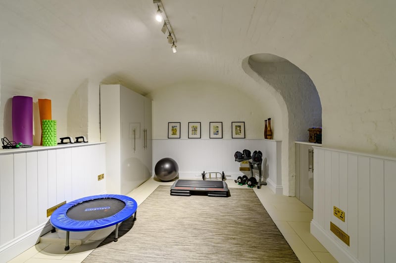 Get your daily workout in this basement gym