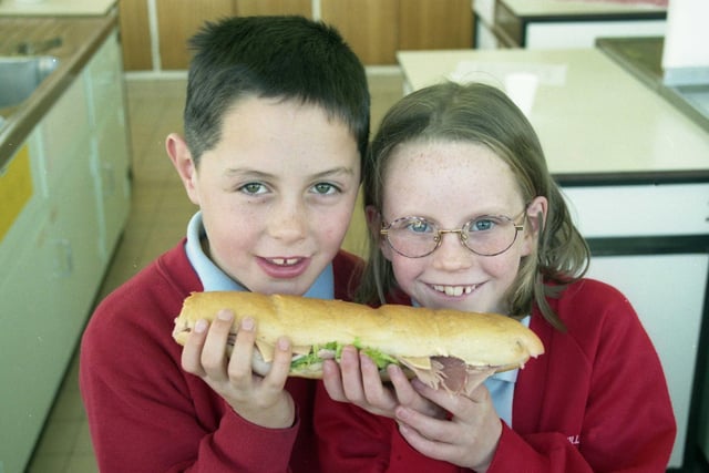 A group of 30 seven and eight-year olds from Ryhope School had expert tuition on sandwich making at City of Sunderland College. Were you pictured tucking into one of them?