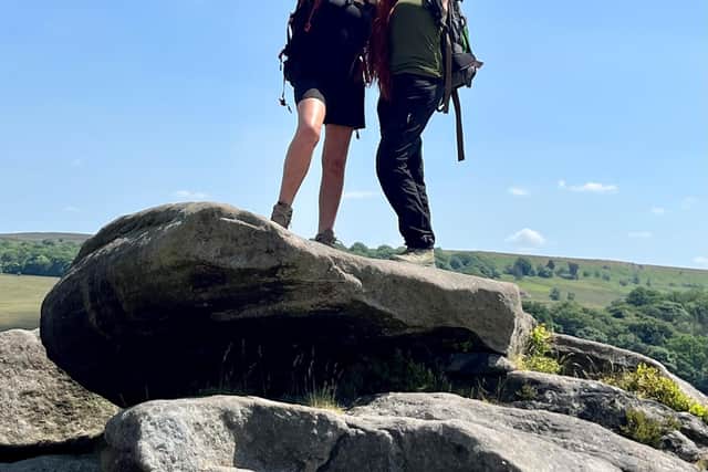 Sheffield mum Kirsty Hanberry has told of the moment she realised she had cancer – and how she battled back. Kirsty (left) and her sister Emma are pictured training in the Peak District for their Peruvian adventure. Picture: Cavendish Cancern Care