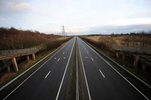 The rare sight of a deserted A92 as the start of the January 2021 lockdown where people are legally required to stay at home (Pic:- Fife Photo Agency)