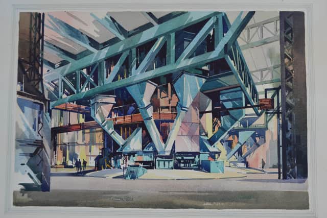 Kenneth Steel, An Industrial Plant,1965, watercolour on paper.
