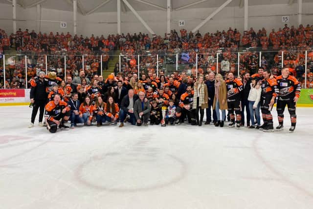 Sheffield Steelers family after the Cup final win